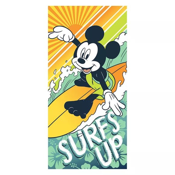 Disney Other - Disney's Mickey Mouse Surf's Up  Beach Towel by The Big One Kids 28 x 58 in.